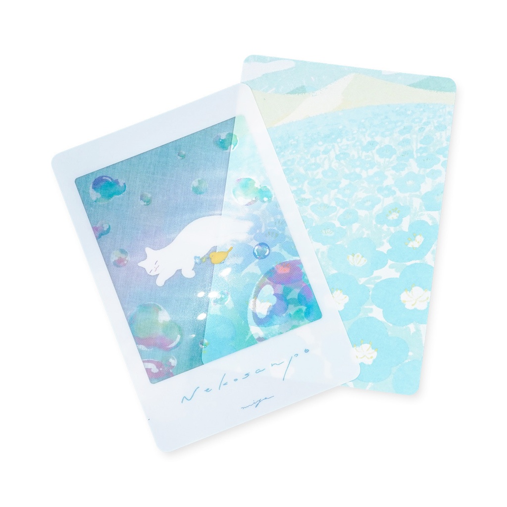 ポストカードセット「花としろねこ」