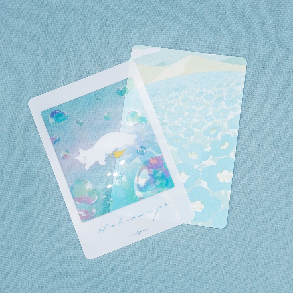 ポストカードセット「花としろねこ」