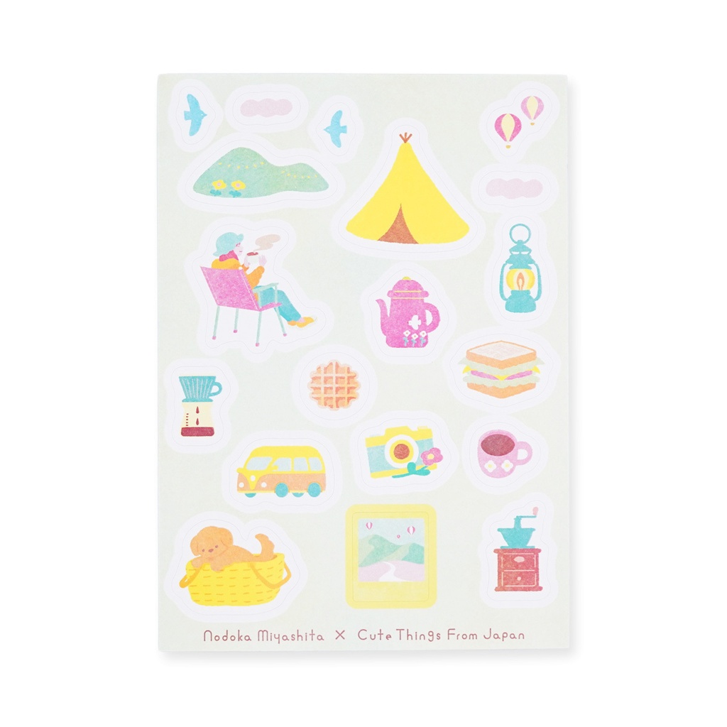 シール「キャンプ」【cutethingsfromjapanコラボ商品】