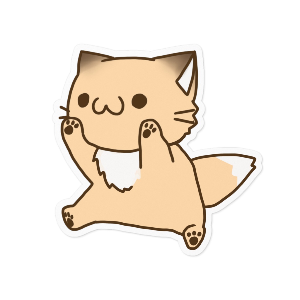 こんこんきちゅねステッカー　のーまる