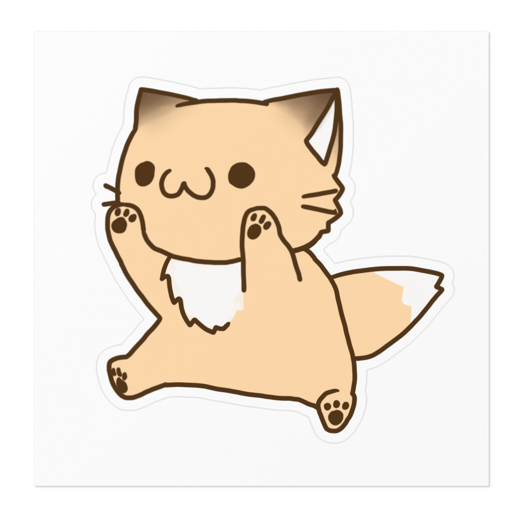 こんこんきちゅねステッカー のーまる