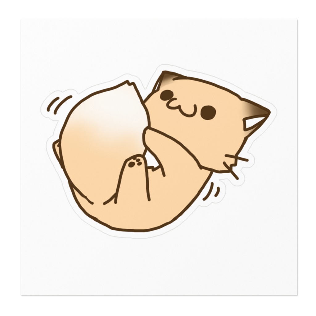 こんこんきちゅねステッカー ぽふぽふ