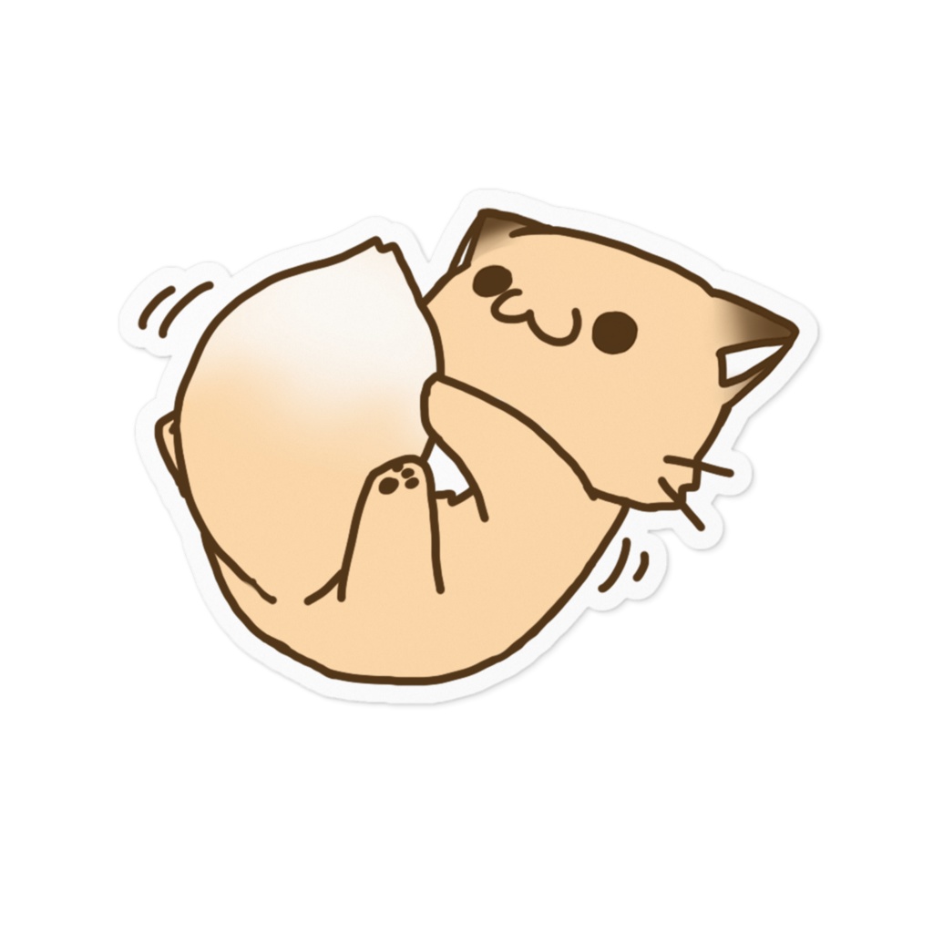 こんこんきちゅねステッカー　ぽふぽふ