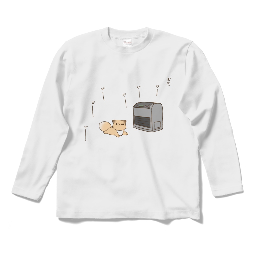 こんこんきちゅねロングスリーブTシャツ　ぴー