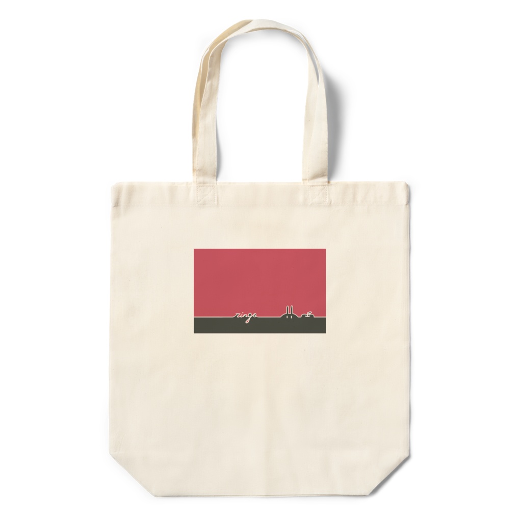 エコバッグ赤(プリント小)