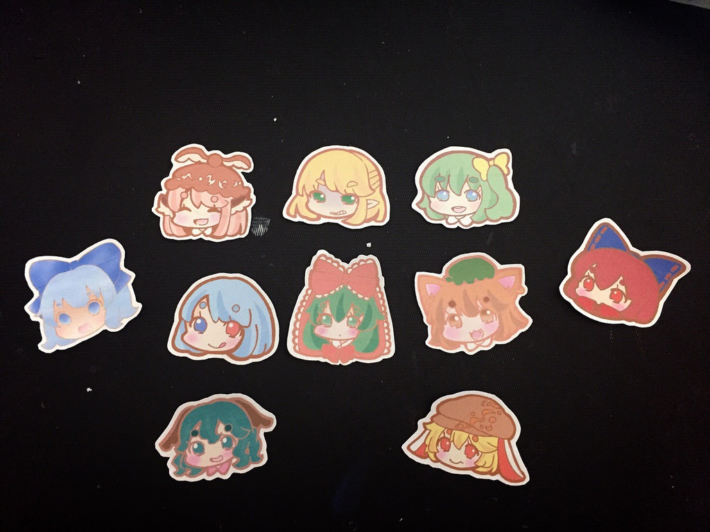東方project 二面キャラ シールセット Lactgirl Booth
