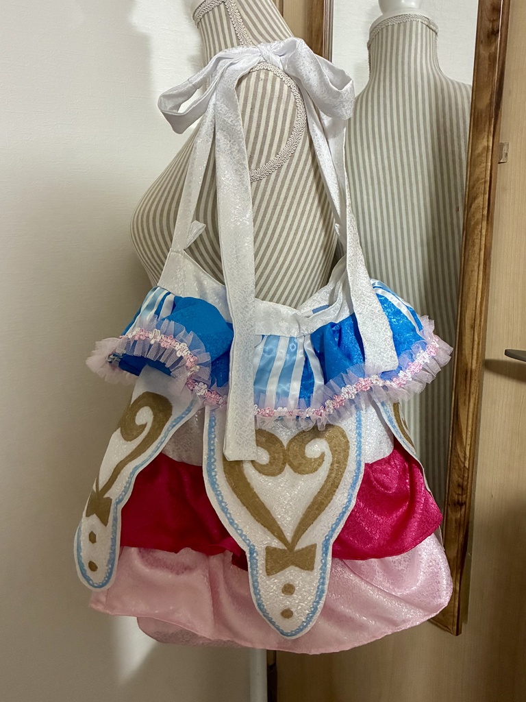 A4サイズ対応🎀一点もの*アイドル衣装風フリルバッグ