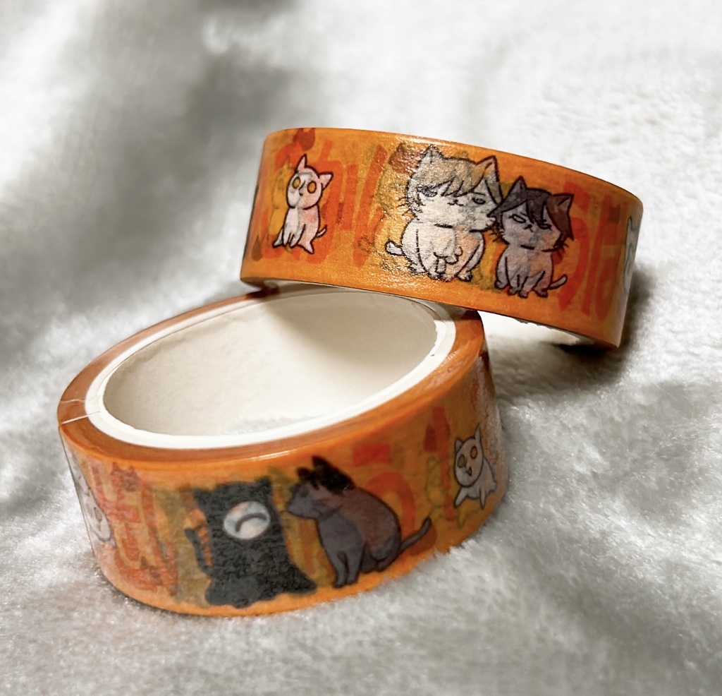 猫ちゃんアベック+タロウ  マスキングテープ