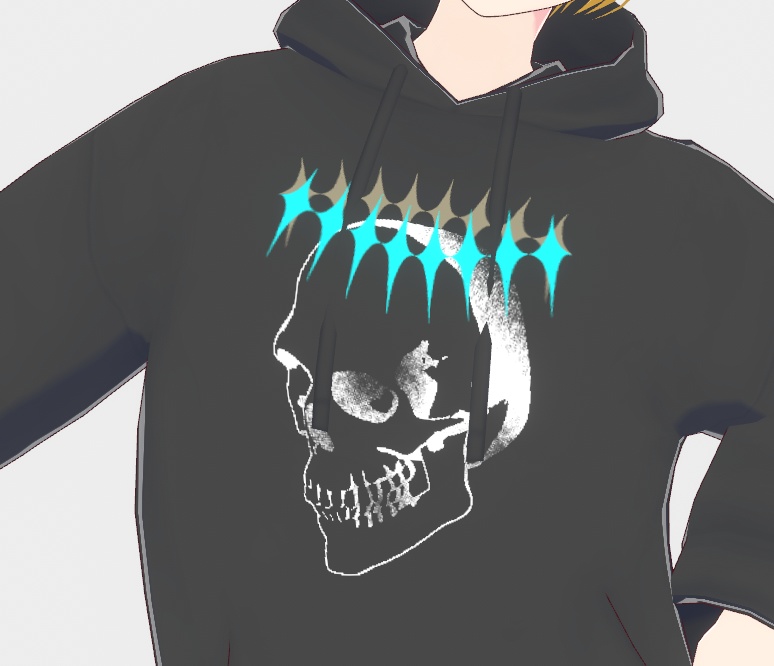 【VRoid正式版】ドクロパーカー