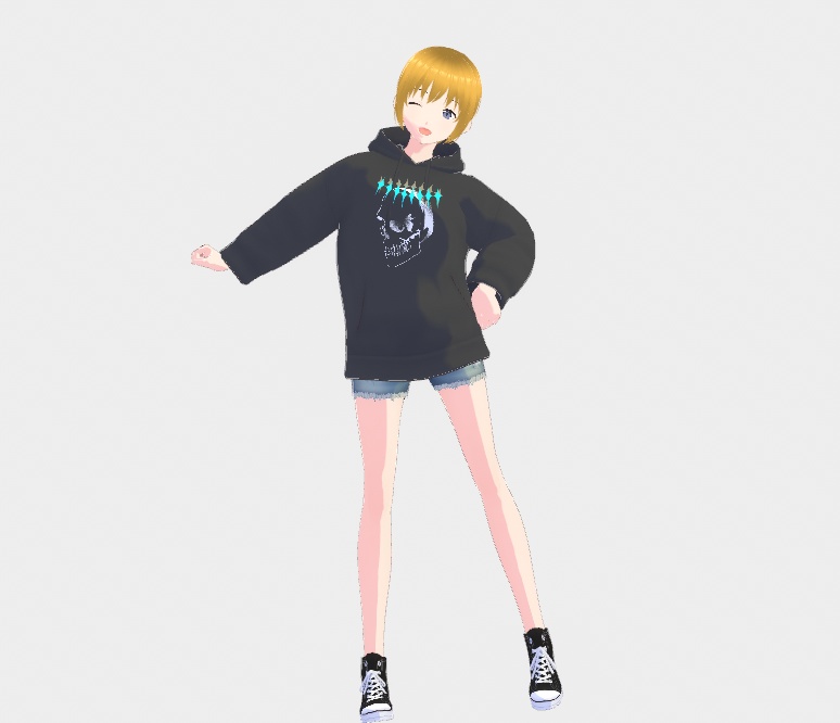 【VRoid正式版】ドクロパーカー