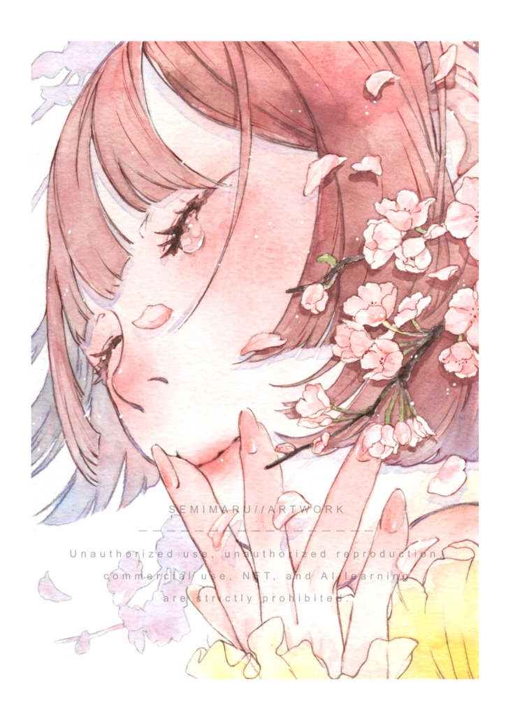 原画｢桜雨に涙解ける｣