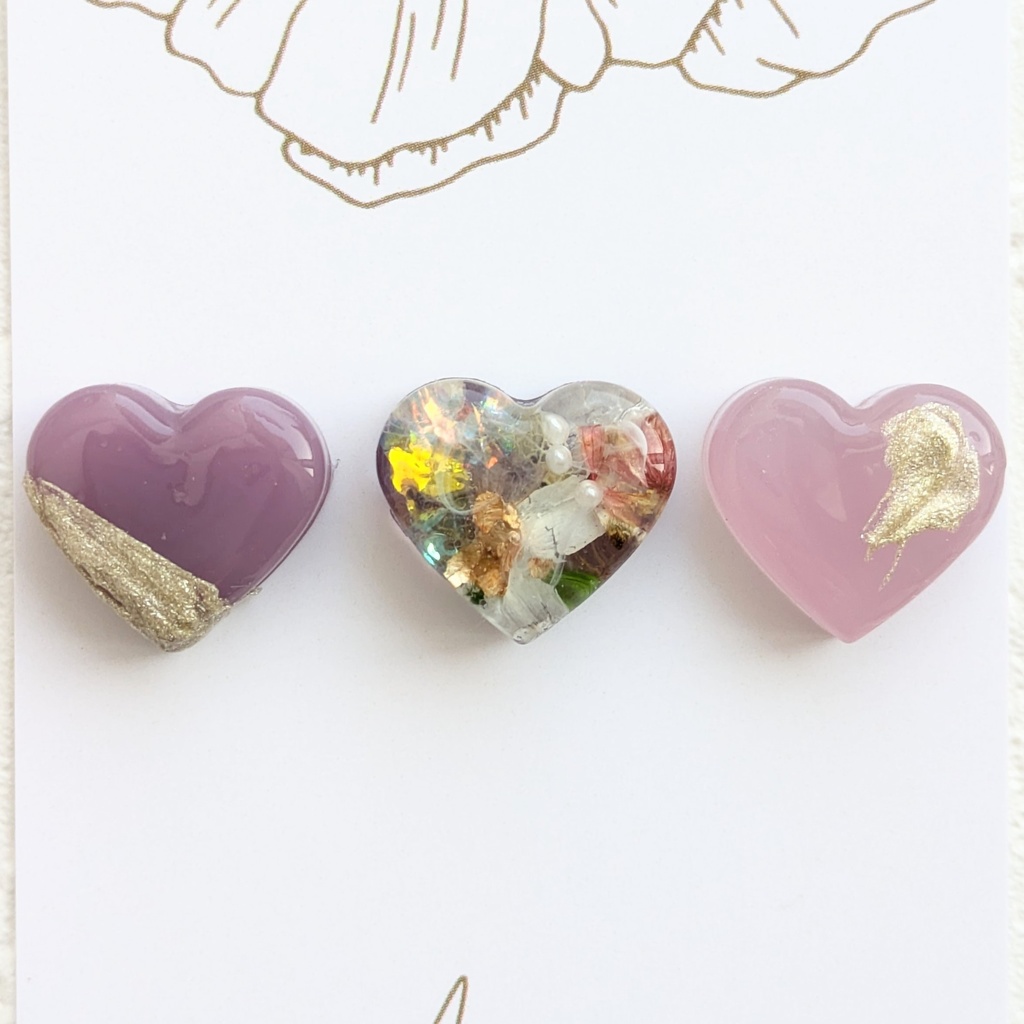 【安心の匿名配送】💜💐💜ライラックカラー✨3種のイヤリング(ピアス)