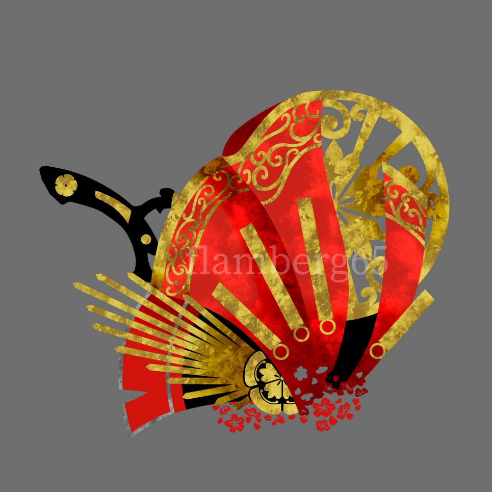 <蝶々シリーズ>箔押アクリルキーホルダー・織田吉法師