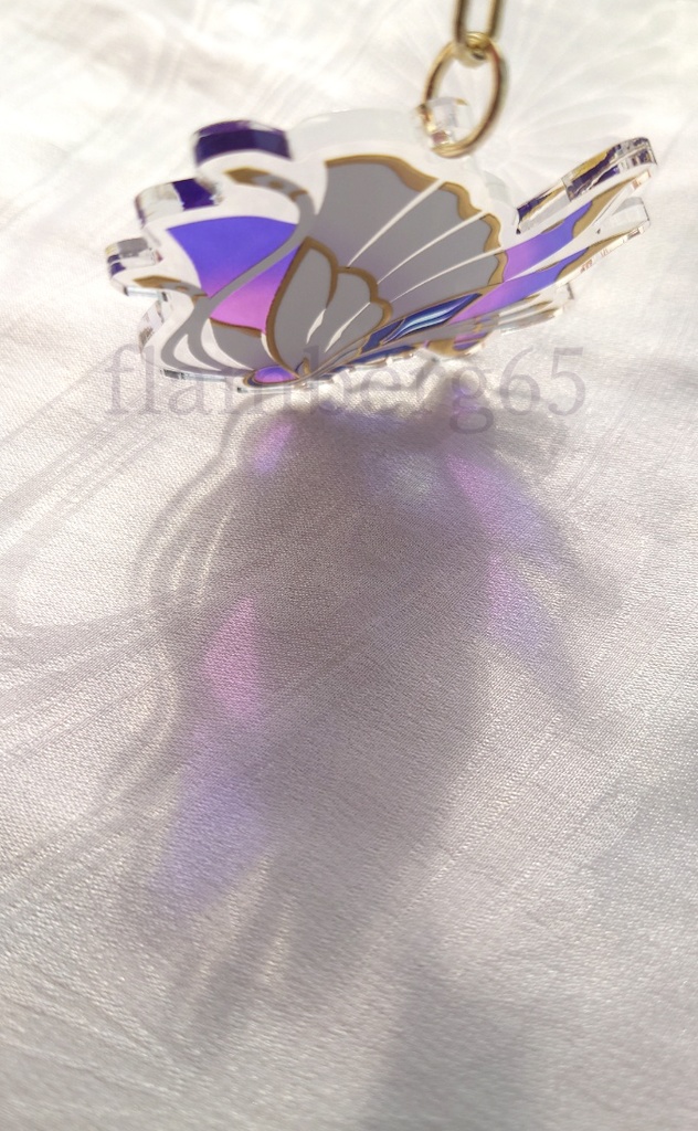 <蝶々シリーズ>箔押アクリルキーホルダー・今川義元・氏真