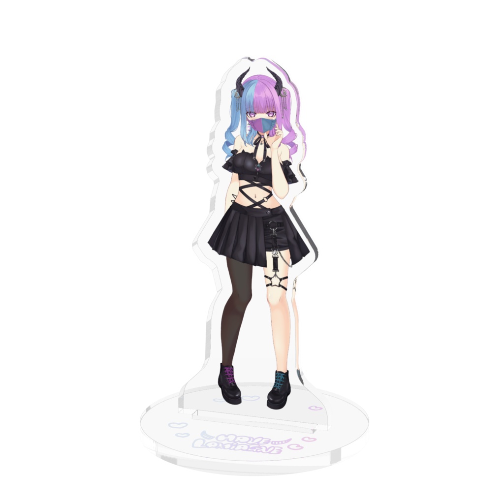 【常設】マスクでじっと見る魔王ハーヴェラミアーニャ_アクリルフィギュア_70mm/100mm