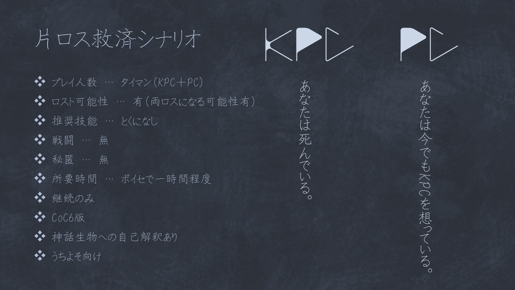【CoC6版】紺滅の時間