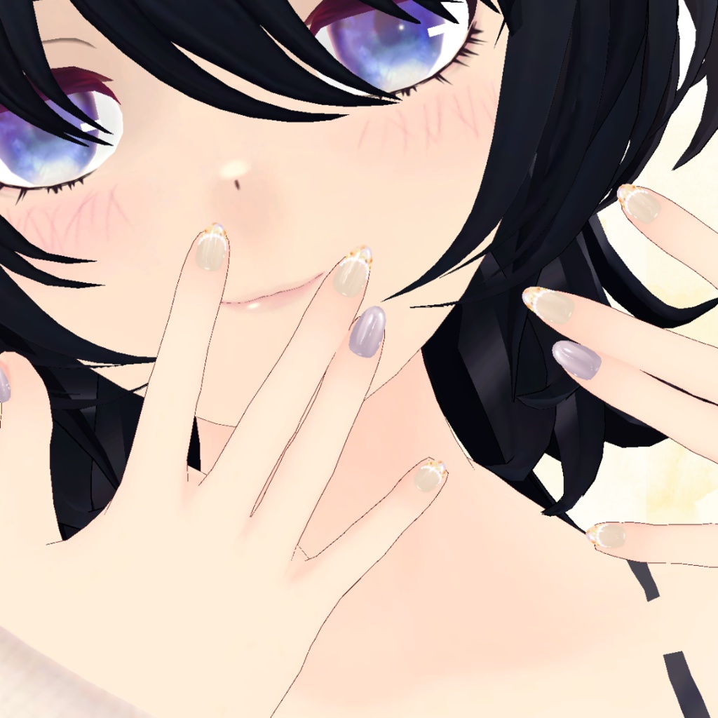 【MDollnail対応/無料】シンプルフラワーフレンチネイル