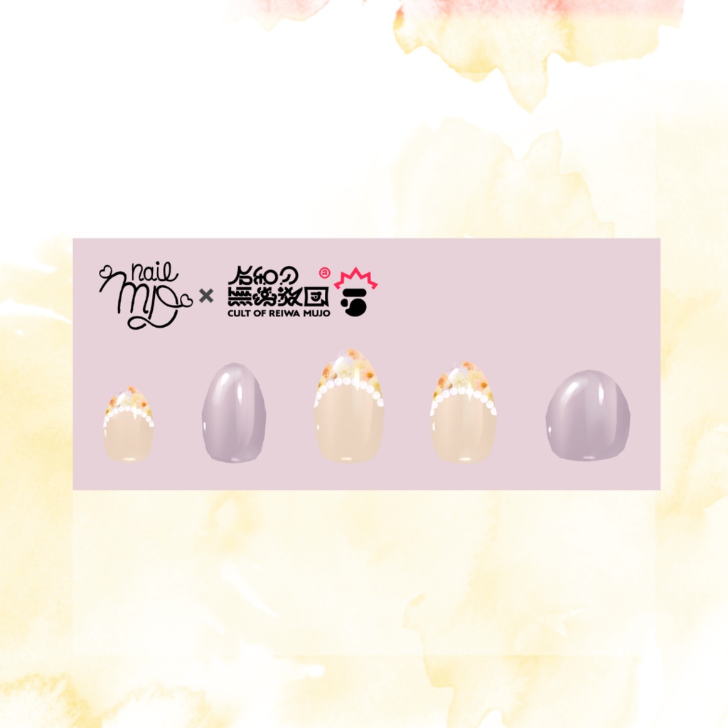 【MDollnail対応/無料】シンプルフラワーフレンチネイル