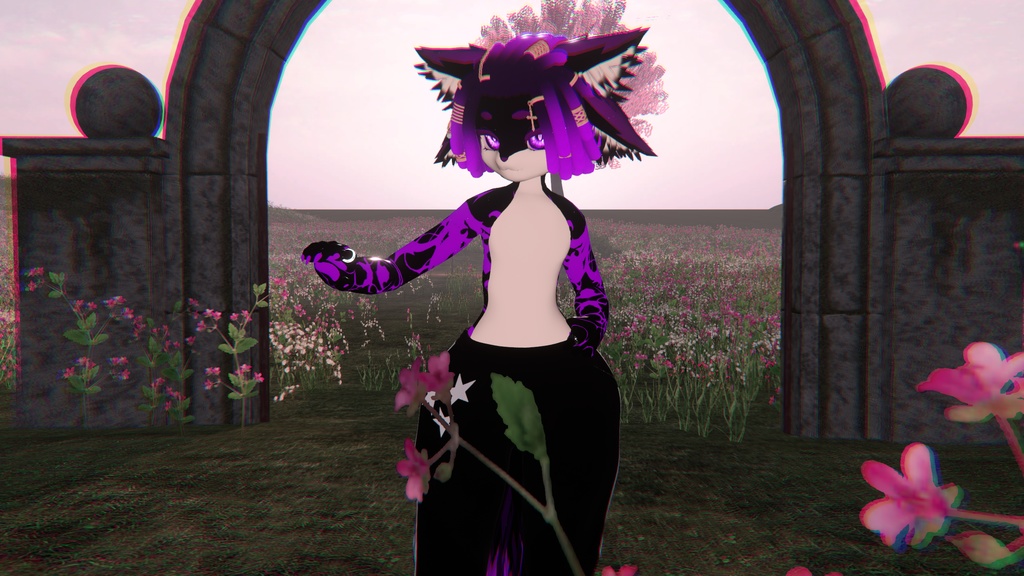 「3Dモデル」D34TH - PC & Quest - Deira Furry VRChat Avatar