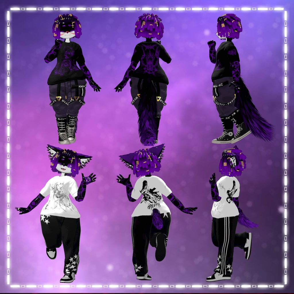 「3Dモデル」D34TH - PC & Quest - Deira Furry VRChat Avatar