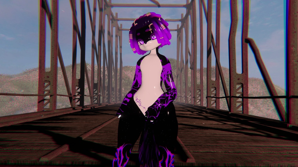 「3Dモデル」D34TH - PC & Quest - Deira Furry VRChat Avatar