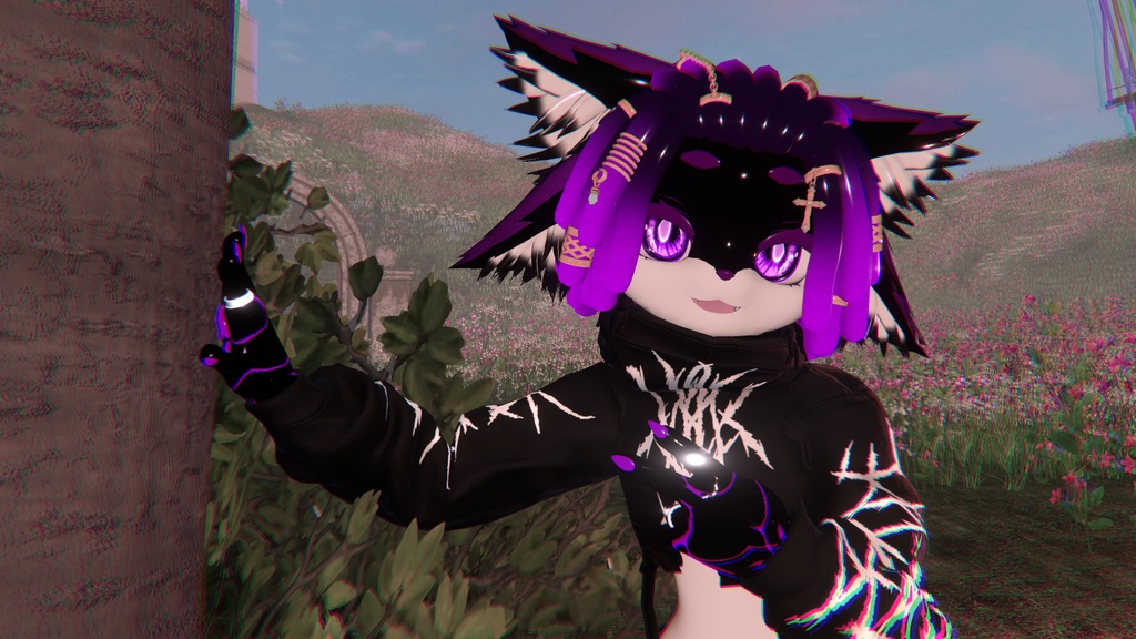 「3Dモデル」D34TH - PC & Quest - Deira Furry VRChat Avatar