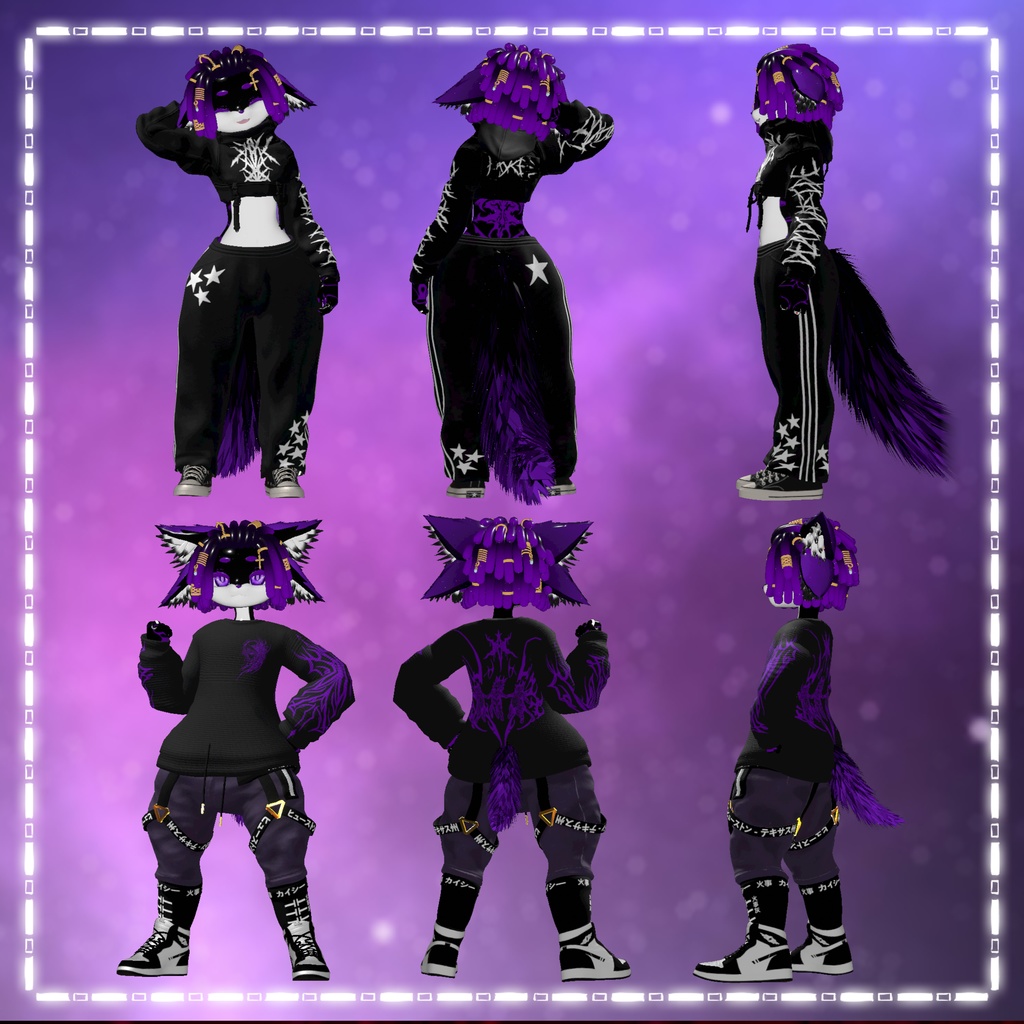 「3Dモデル」D34TH - PC & Quest - Deira Furry VRChat Avatar