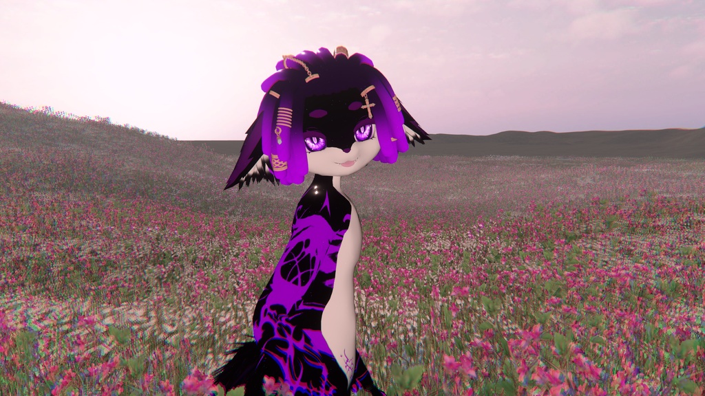 「3Dモデル」D34TH - PC & Quest - Deira Furry VRChat Avatar
