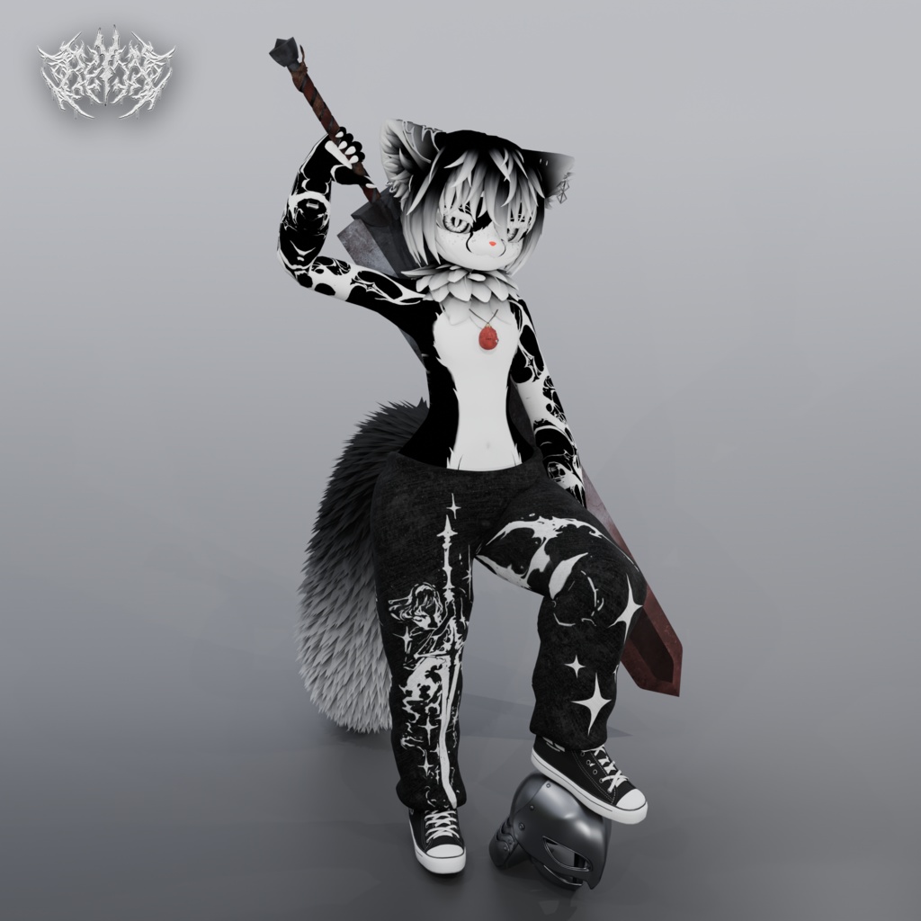 「3Dモデル」Guts - PC/Quest - Deira VRChat Furry Avatar