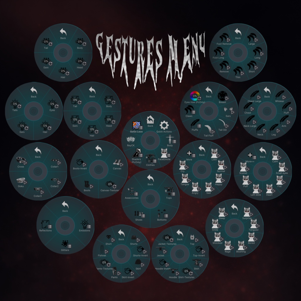 「3Dモデル」Lilith - PC&Quest - Deira VRChat Furry Avatar