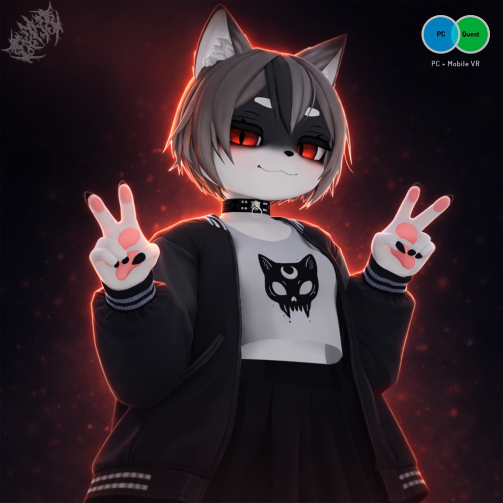 「3Dモデル」Lilith - PC&Quest - Deira VRChat Furry Avatar