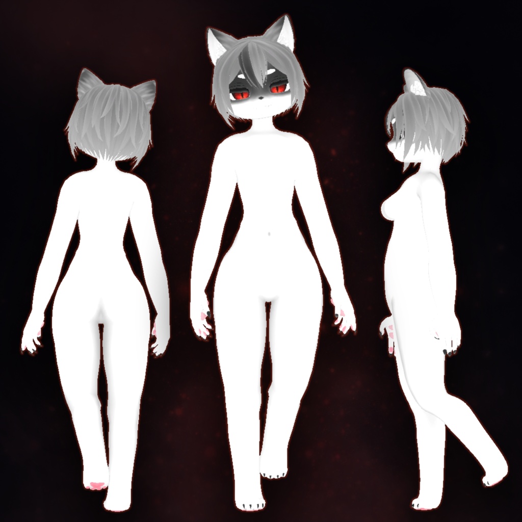 「3Dモデル」Lilith - PC&Quest - Deira VRChat Furry Avatar