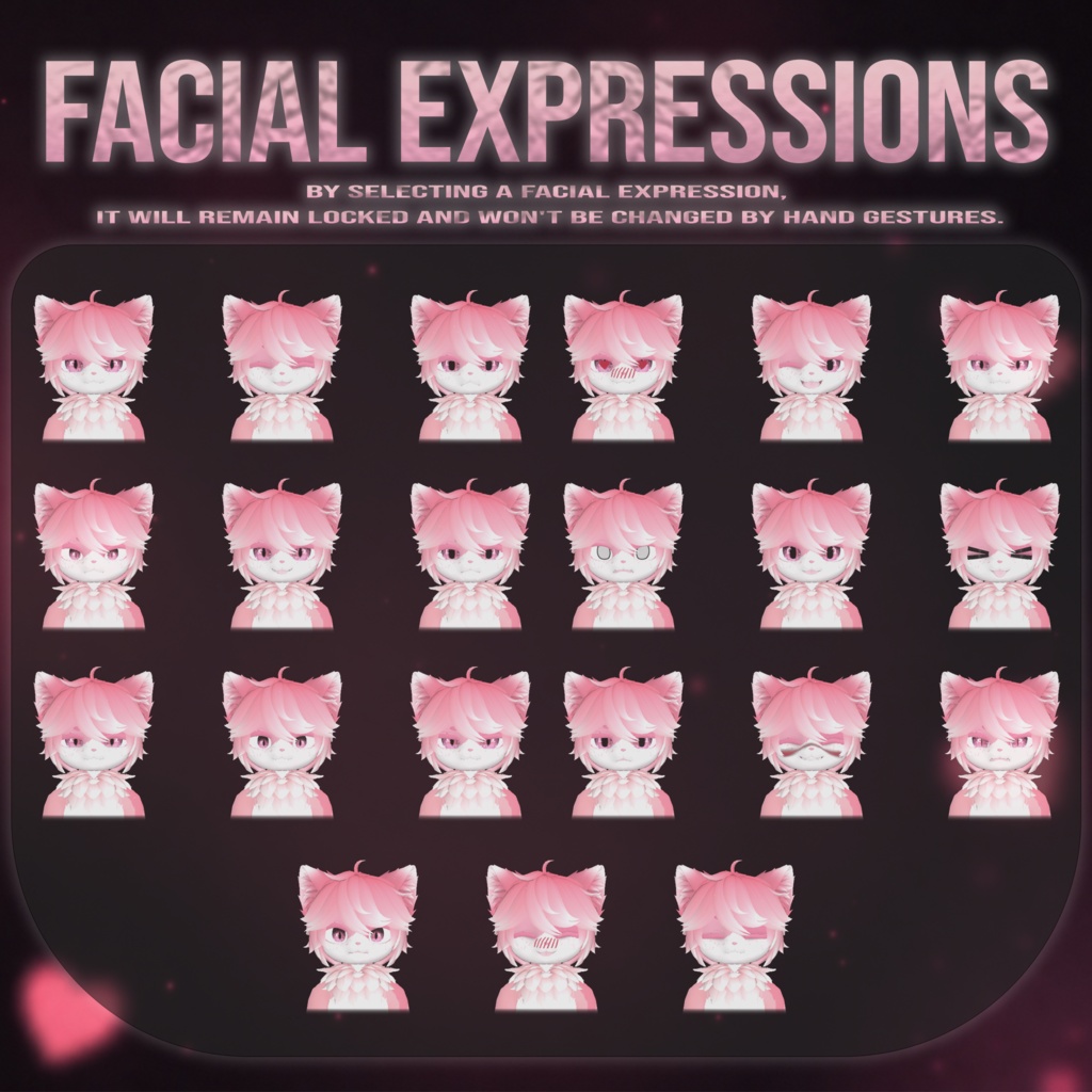 「3Dモデル」Pinki - PC & Quest - Deira VRChat Furry Avatar