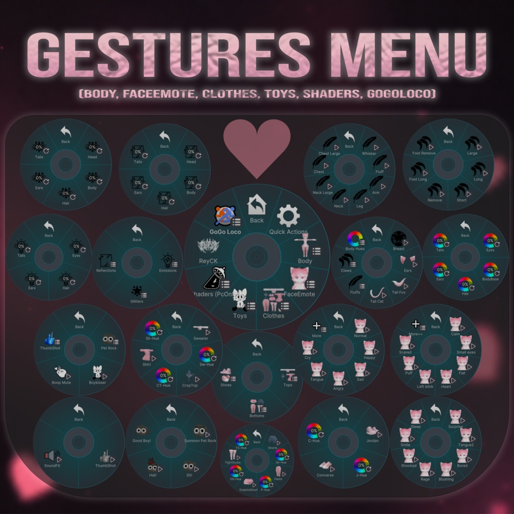 「3Dモデル」Pinki - PC & Quest - Deira VRChat Furry Avatar