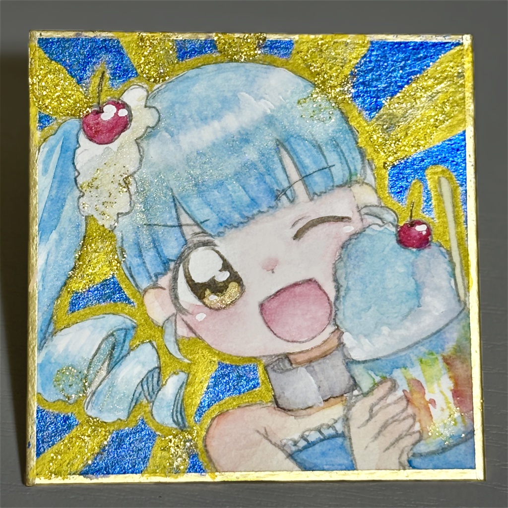 キラキラアナログミニ色紙『あんず』