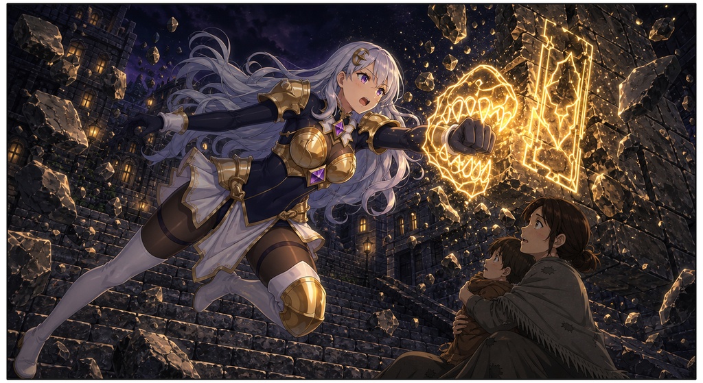 星装巫女ルナ 〜堕ちたアルカナ〜1章 第3話「落ちない瓦礫」