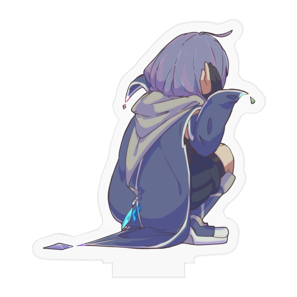 目を背ける夜長アクリルフィギュア #夜長つくね