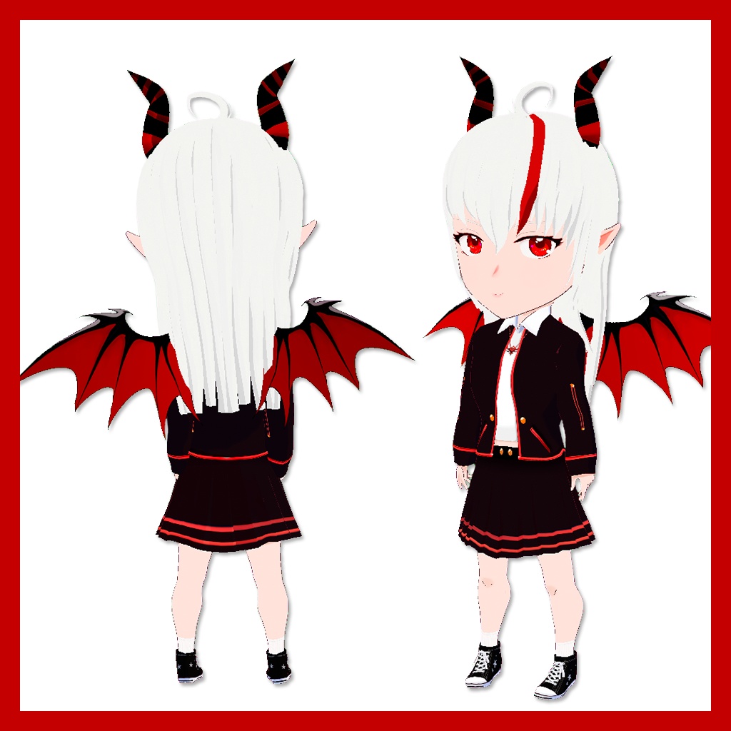 Chibi Devil Brothers - Male and Female character model 3D 【Vroid】【VRM】