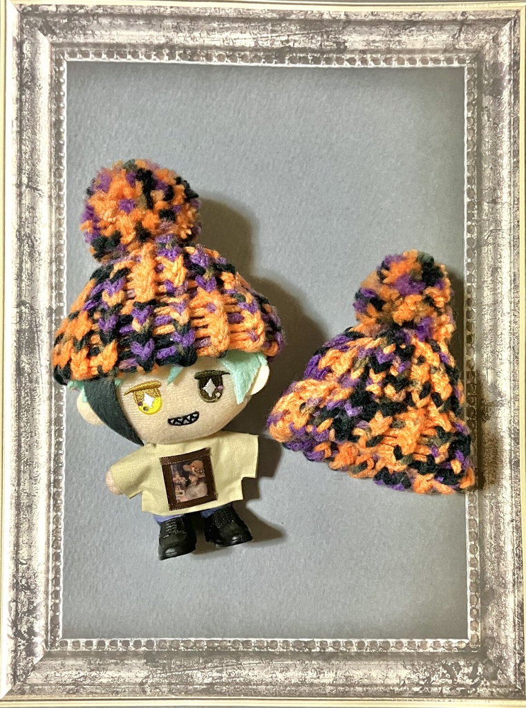 ぬい用ニット帽(ハロウィンカラー)