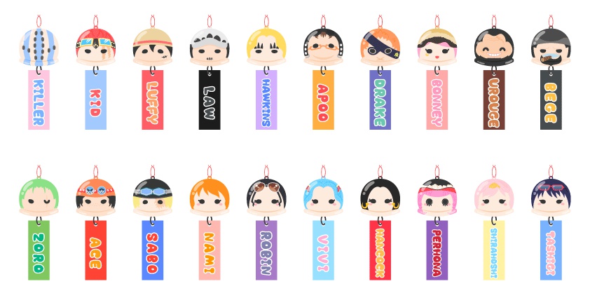 【追記1/25】風鈴キーホルダーシリーズ