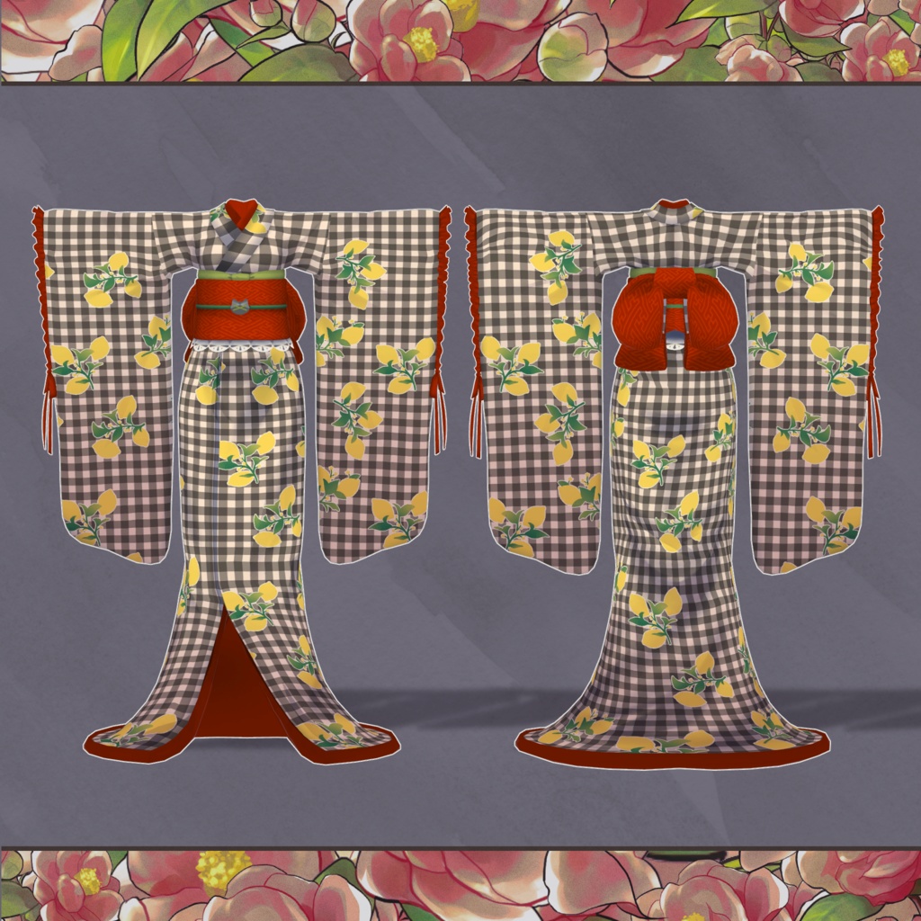 【3Dモデル衣装】ロリィタ振袖Set