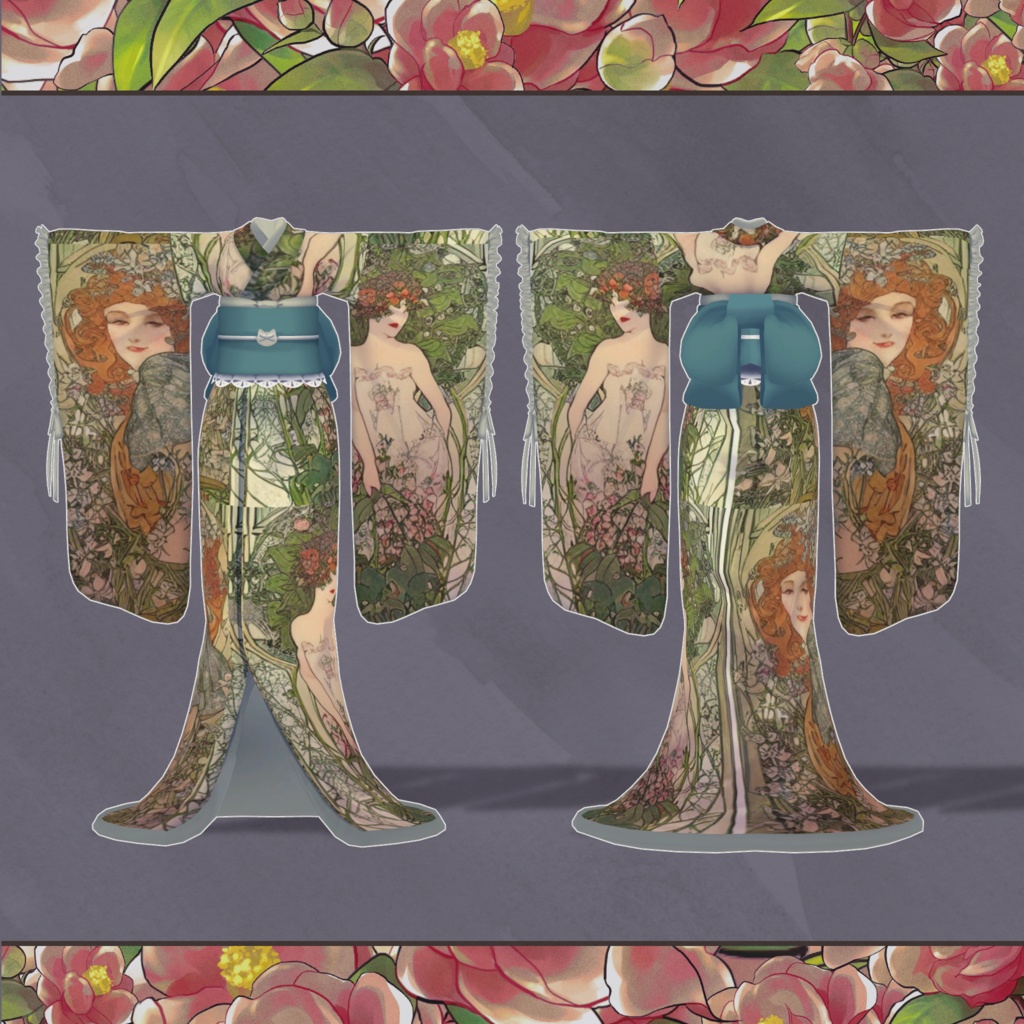 【3Dモデル衣装】ロリィタ振袖Set