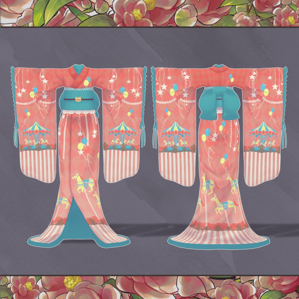 【3Dモデル衣装】ロリィタ振袖Set