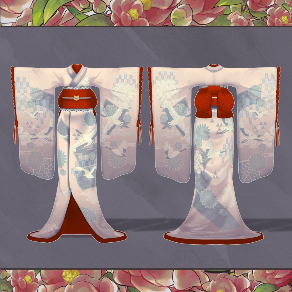 【3Dモデル衣装】ロリィタ振袖Set