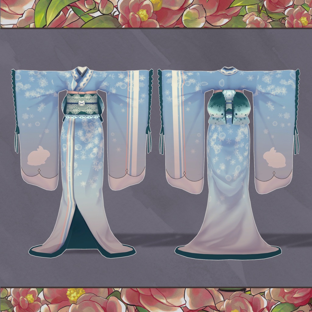 【3Dモデル衣装】ロリィタ振袖Set