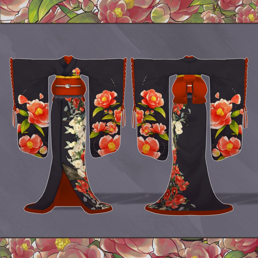 【3Dモデル衣装】ロリィタ振袖Set