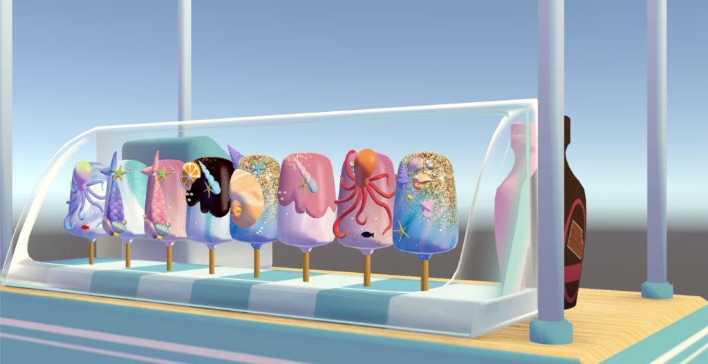 【3Dモデル】マリンアイス&ワゴン