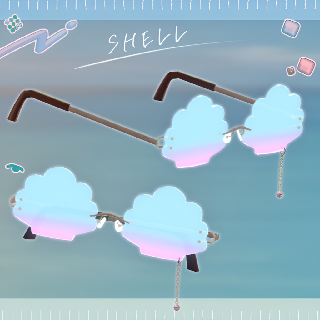 【3Dアクセサリ】サマーグラデサングラス