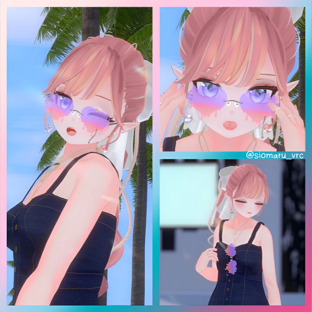 【3Dアクセサリ】サマーグラデサングラス