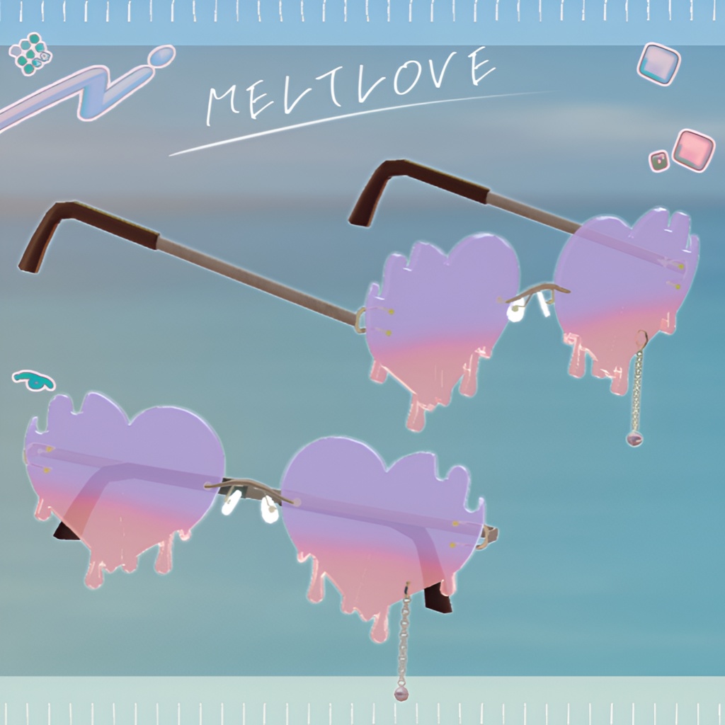 【3Dアクセサリ】サマーグラデサングラス